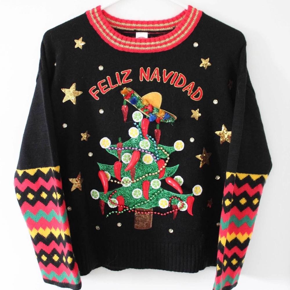Felix Navidad ugly Christmas sweater